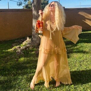 Camel 🐪 ULTIMATE AIRY BREEZY  BOHO MAXI DRESS